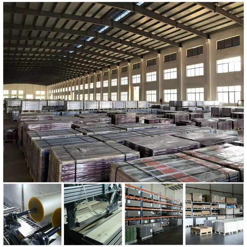 紫外線コーティングのかちりと言う音ロックSPCのビニールのフロアーリングSpcのビニールのタイル5mmの老化の抵抗