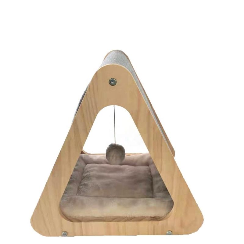 キャブレター木猫の友好的な家具感じられた洞窟の負傷のための折り畳み式猫の家のベッド