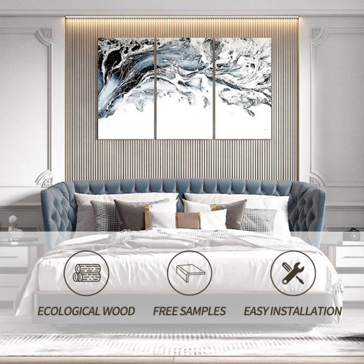 現代9mmの2.5cm家の装飾TVの背景のための内部WPCの壁パネル