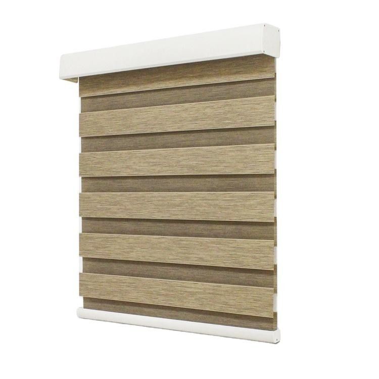 セリウムの子供の安全コードレス カーテンはモーターを備えられたシマウマの横のローラーの陰を盲目にする