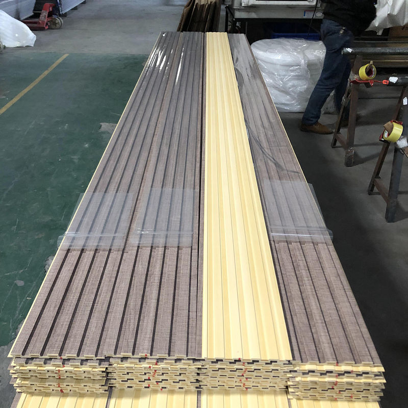 インテリア 装飾壁板 天井板 PVC コーティング バンブー 繊維 アート ローバー 背景板 WPC フルート スラット 板