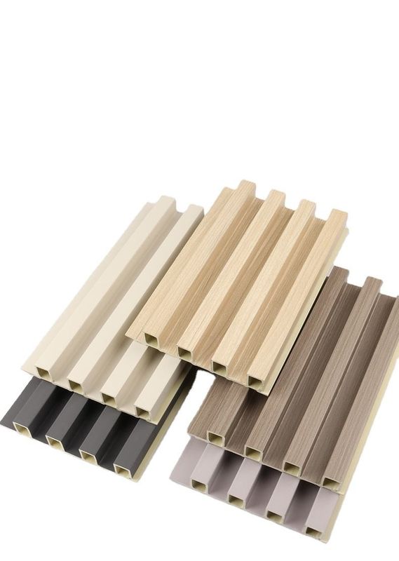 簡単にインストール Walnut Color Eco 木材ラミネート 装飾壁カバー 155*9 WPC パネル