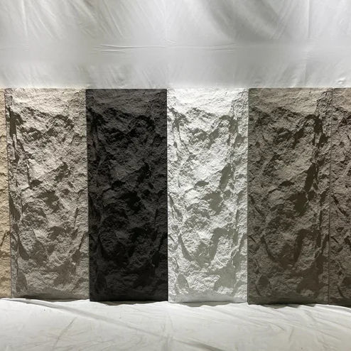 精巧な内外空間のためのPUストーン壁パネル キノコストーンデザイン