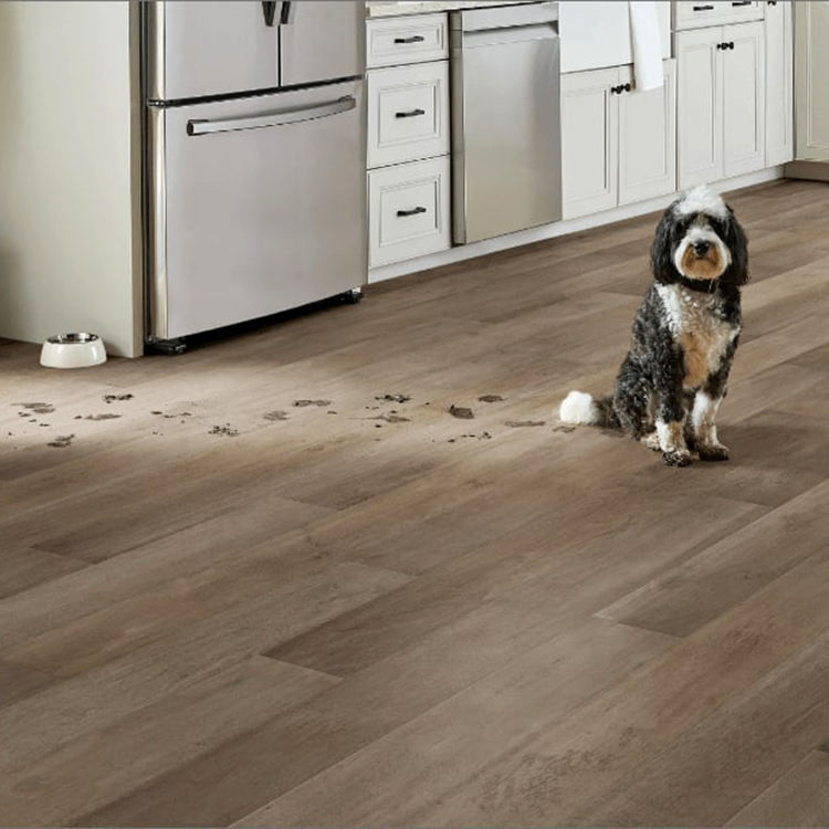 防水 木材粒 4mm 5mm PVC クリックロック Spc 床 Lvp 床 ビニール 板 IXPE の豪華 ビニール 床