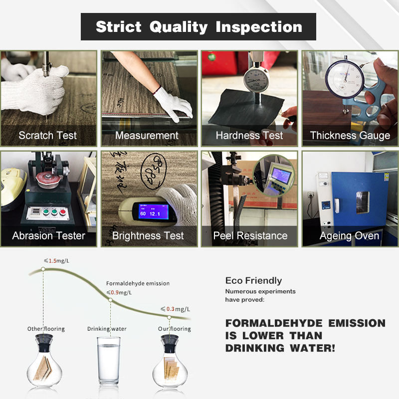 工場価格 防火 防水 プラスチック クリック フロア 家庭用 PVC SPC LVT LVP ビニール 板の床