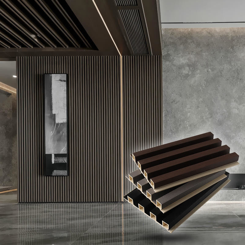 工場 卸売 エコ 木製 壁紙 WPC PVC プラスチック 壁紙 テレビ 壁 室内 室外 カスタム カラー