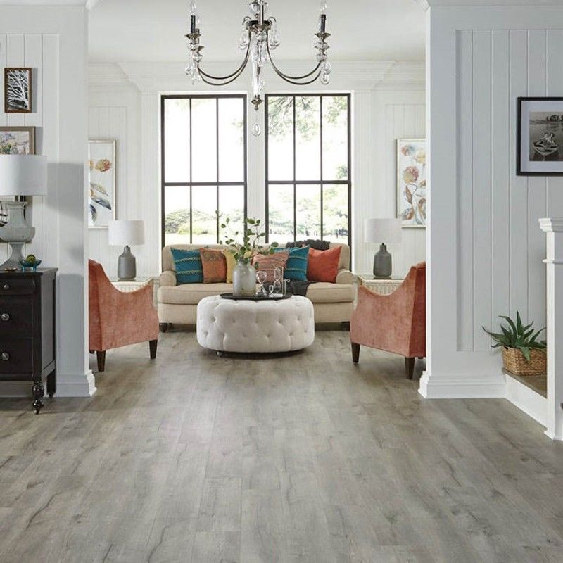 高級ビニール pvcロックフロア 木の穀物のないプラスチック床 6mmの石ポリマーspc床を覆う