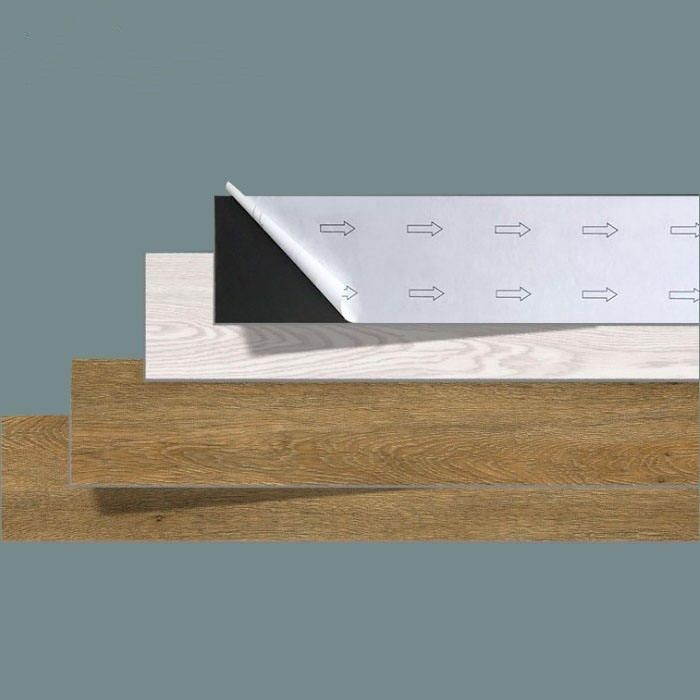 自己粘着防水PVCフローリングスティック DIYビニールフローリング オフィスビル内装用