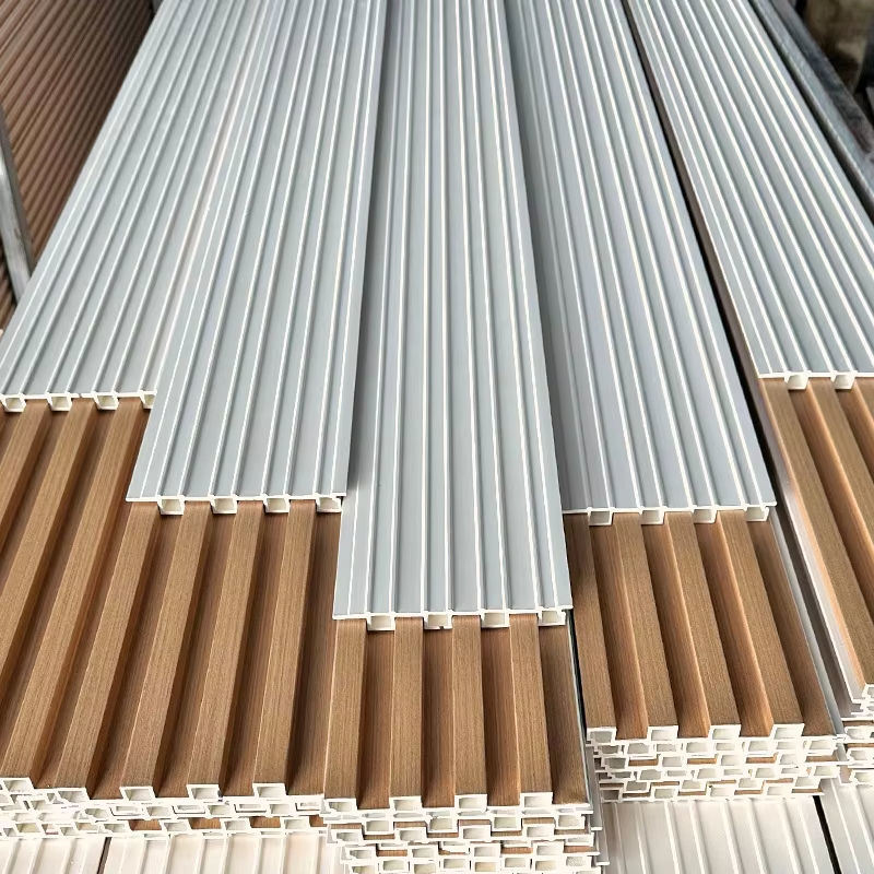 卸売価格 モダンデザイン WPC ウォールボード 静電気防止 インテリア木製スラット壁パネル 屋内用 防水 WPC 壁クラッディング