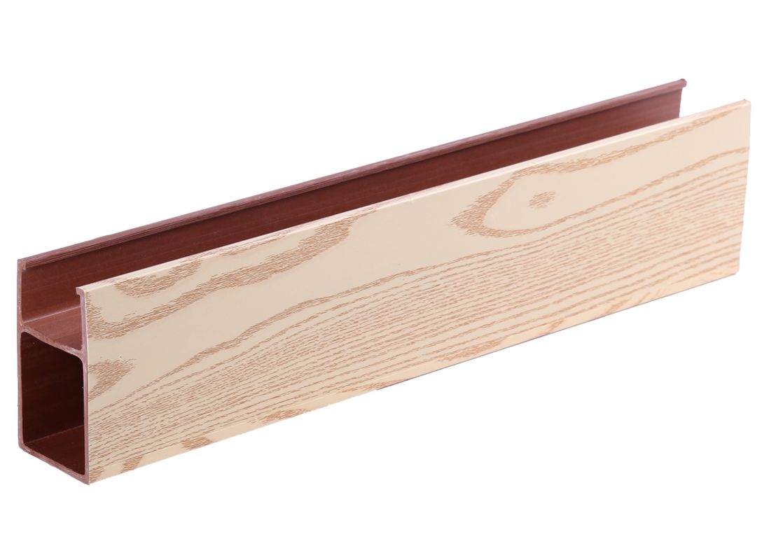 環境に優しい屋内中空正方形PVCチューブ柱木材プラスチック木材WPCチューブパーティション用