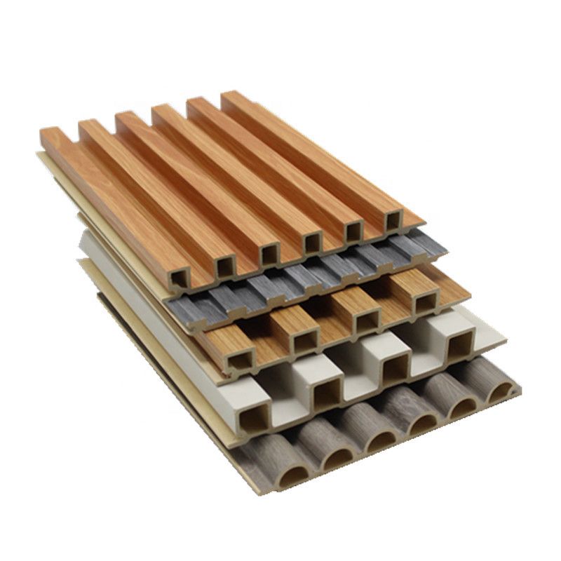 防水一体型その他壁板湾曲木製パネルPVC壁装飾インテリアスラットWPC壁パネル