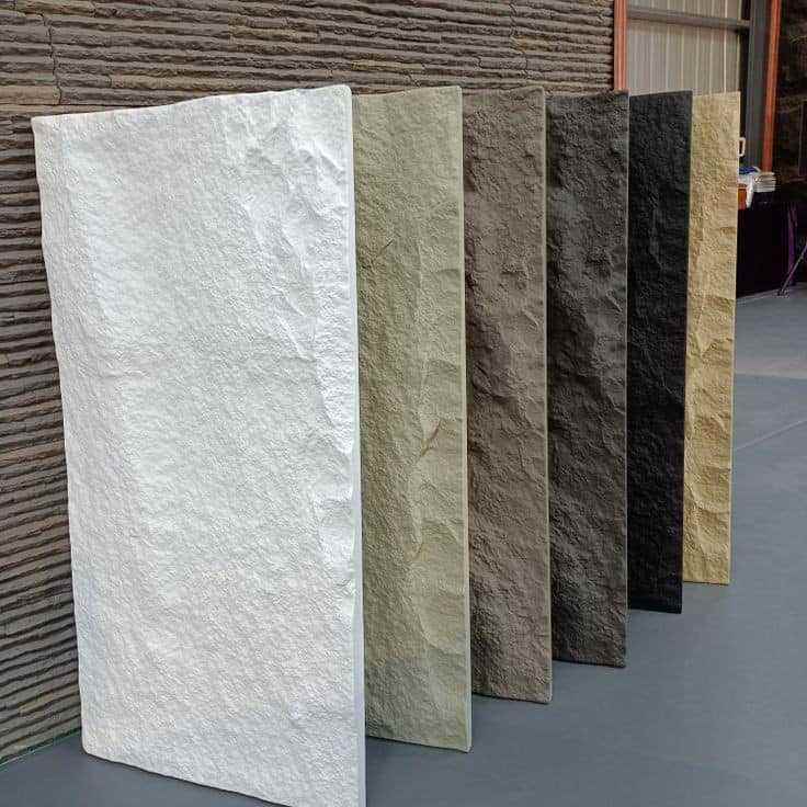 Modern Stone Form Big Slab PU Faux Culture Stone Wall Panel For House Decoration