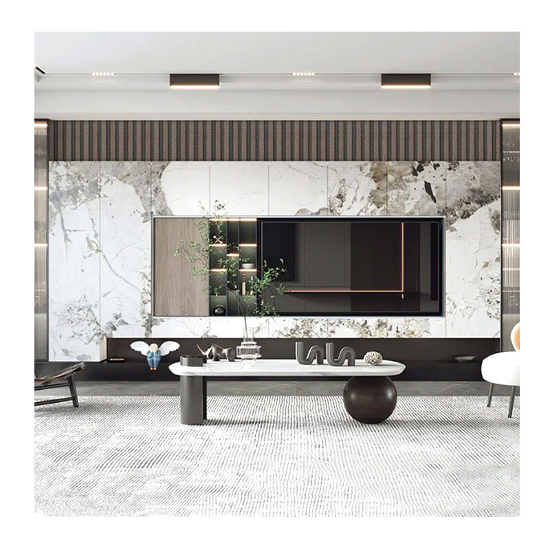 卸売価格 4X8 FT PVC代替大理石壁パネル＆ボード 高光沢UVコーティング大理石シート