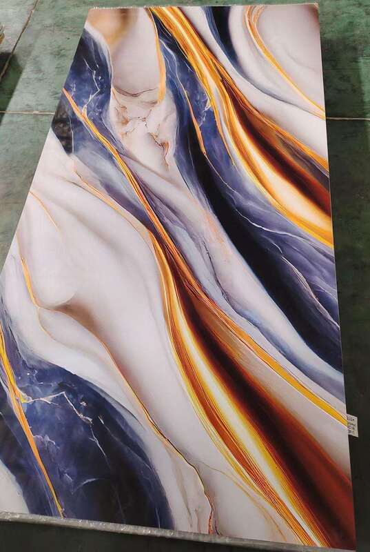 UV大理石シート モダンPVC壁パネル 高光沢装飾ボード プラスチック TV背景インテリアホーム用 1220x2440mm*3mm