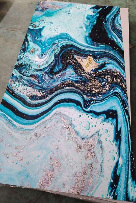 UV大理石シート モダンPVC壁パネル 高光沢装飾ボード プラスチック TV背景インテリアホーム用 1220x2440mm*3mm