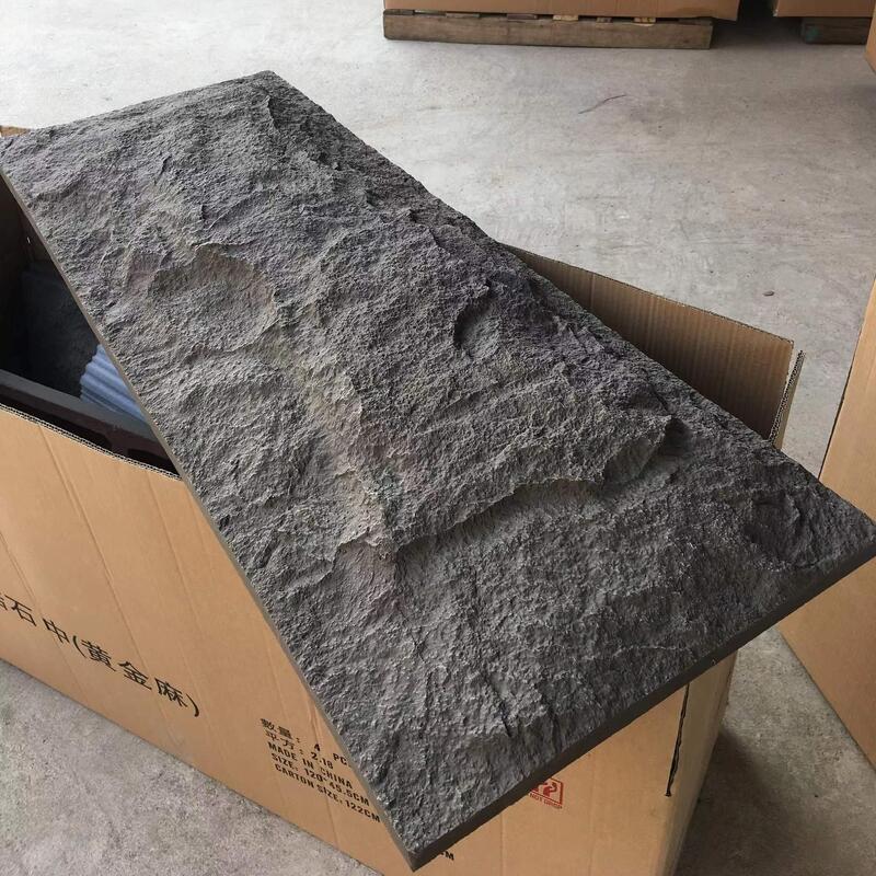 モダンデザインPUストーンウォールパネルPVC人工石フォーム、インテリアエクステリア防水機能装飾シートタイプ