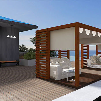 Coの放出木プラスチック合成の外壁のクラッディング222mm×25mm