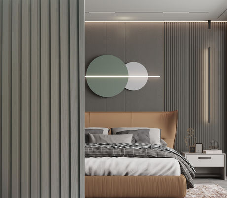 古典3000mm WPC木繊維の壁パネルは友好的なWpcの壁板Ecoにフルーティングを施した