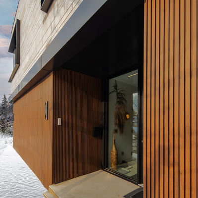 現代グリル内部WPCの壁パネル195mmx28mmの腐敗抵抗