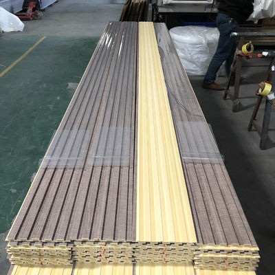 インテリア 装飾壁板 天井板 PVC コーティング バンブー 繊維 アート ローバー 背景板 WPC フルート スラット 板