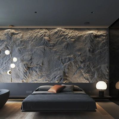 工場価格 人工栽培石 PU 壁飾りのための泡石 PU 3D 壁パネル