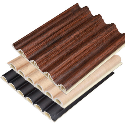 工場 室内装飾 木材 プラスチック複合型PVCコーティング コーティング フラット壁板 Wpc 内壁パネル