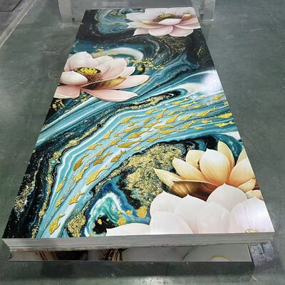 1220*2440mm カスタマイズされたカラーUVボード PVCマーブルシート壁板 内壁装飾用