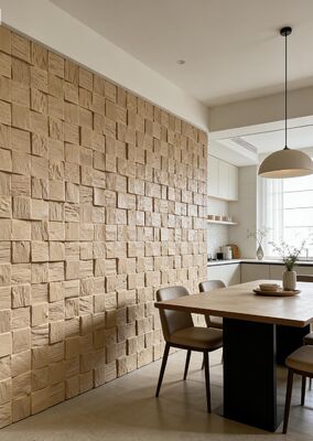 革新的な壁装飾ソリューション 防火 防水 PU 室内・室外壁カバーのための人工石壁パネル